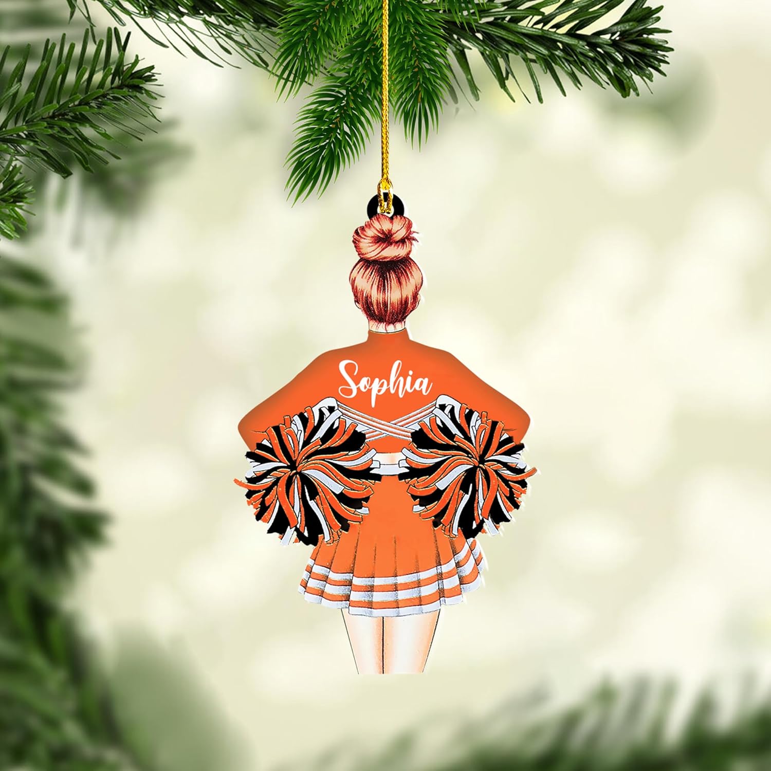 AOVL Personalized Cheerleader Ornaments Cheerleader Cheerleading Lovers Ornaments Cheerleading Ornament Gift for Cheerleader Christmas 2023 Cheer Cheerleader Ornaments Xmas (Cheer 8)