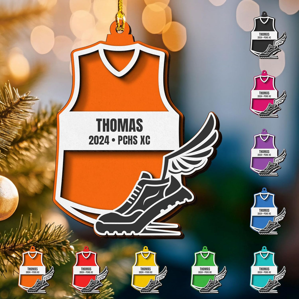 Artparel Custom Runner Ornament 2024 Track and Field Ornament Custom Marathon Ornament Running Christmas Ornament Gift for Runner Running Man Running Lovers Running Ornaments for Xmas (RN2)