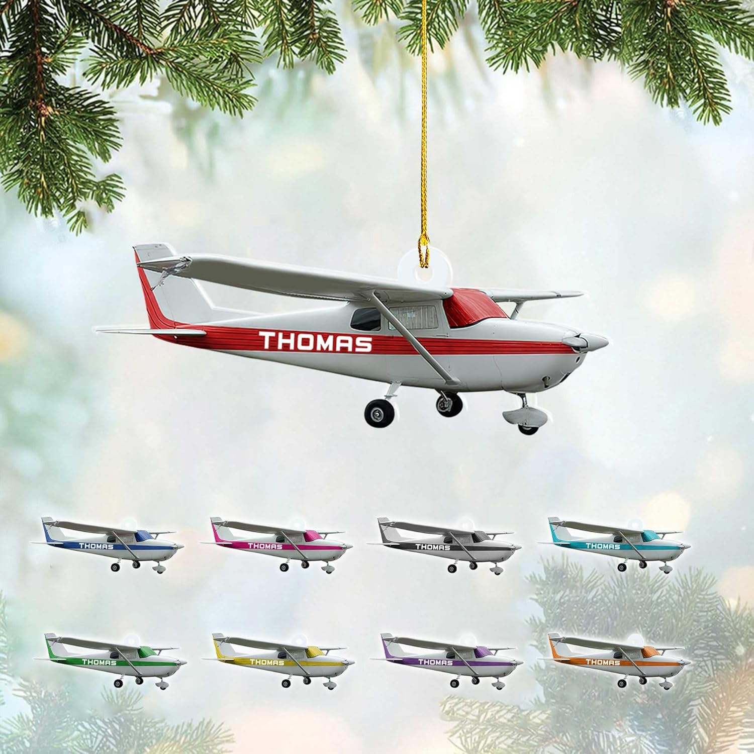 Personalized Airplane Ornament 2024, Airplane Christmas Ornaments, Airplane Ornaments for Christmas Tree, Plane Ornaments, Pilot Ornament, Fighter Jet Helicopter Traveling Hangling Gift Xmas (A9)