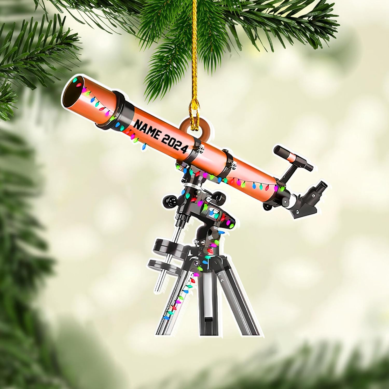 Royal Fight Custom Telescope Ornament Telescope Christmas Light Ornaments Loved Telescope Ornament Telescope Christmas Ornament 2024 Telescope Lovers Ornament Telescope Gift Xmas (TC8)