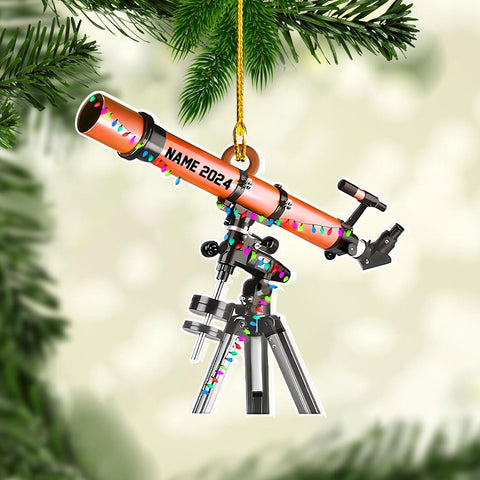 Royal Fight Custom Telescope Ornament Telescope Christmas Light Ornaments Loved Telescope Ornament Telescope Christmas Ornament 2024 Telescope Lovers Ornament Telescope Gift Xmas (TC8)
