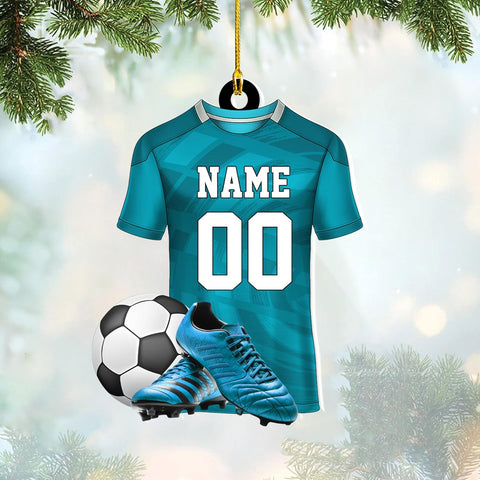 mostprints Personalized Soccer Christmas Ornament, Soccer Ornament for Boys, Soccer Team Ornaments, Gifts for The Soccer Player, Soccer Player Ornament, Soccer Gift Tree Hanging (SC6)