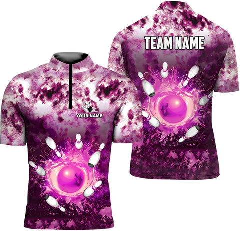 Rivelus Personalized Bowling Jersey 3D, Bowling Shirts for Team, Bowling Shirt Unisex for Men Women, Bowling Polo Shirts
