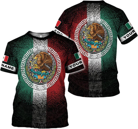 Mostprints Personalized Name Mexican Shirts for Men 3D, Customized Mexico Shirts for Men, Mexico Shirts for Women Mexico Shirt1