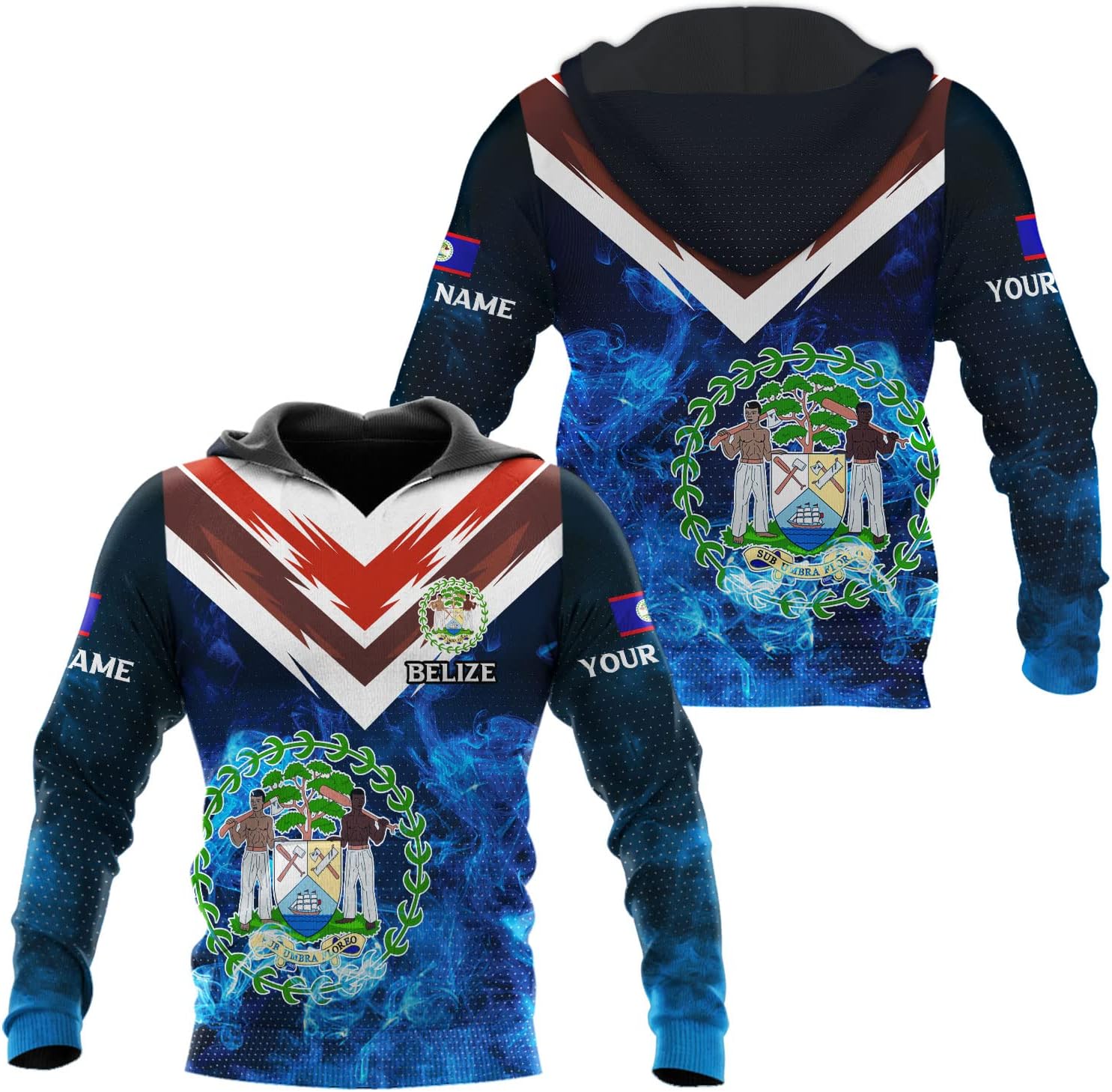 Personalized Belize Shirt for Men and Women, Coat of Arms of Belize Flag Flag Shirt, Belizean Country Flag Gift