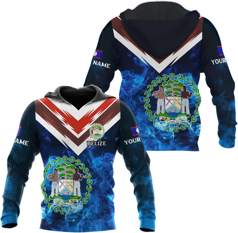 Personalized Belize Shirt for Men and Women, Coat of Arms of Belize Flag Flag Shirt, Belizean Country Flag Gift