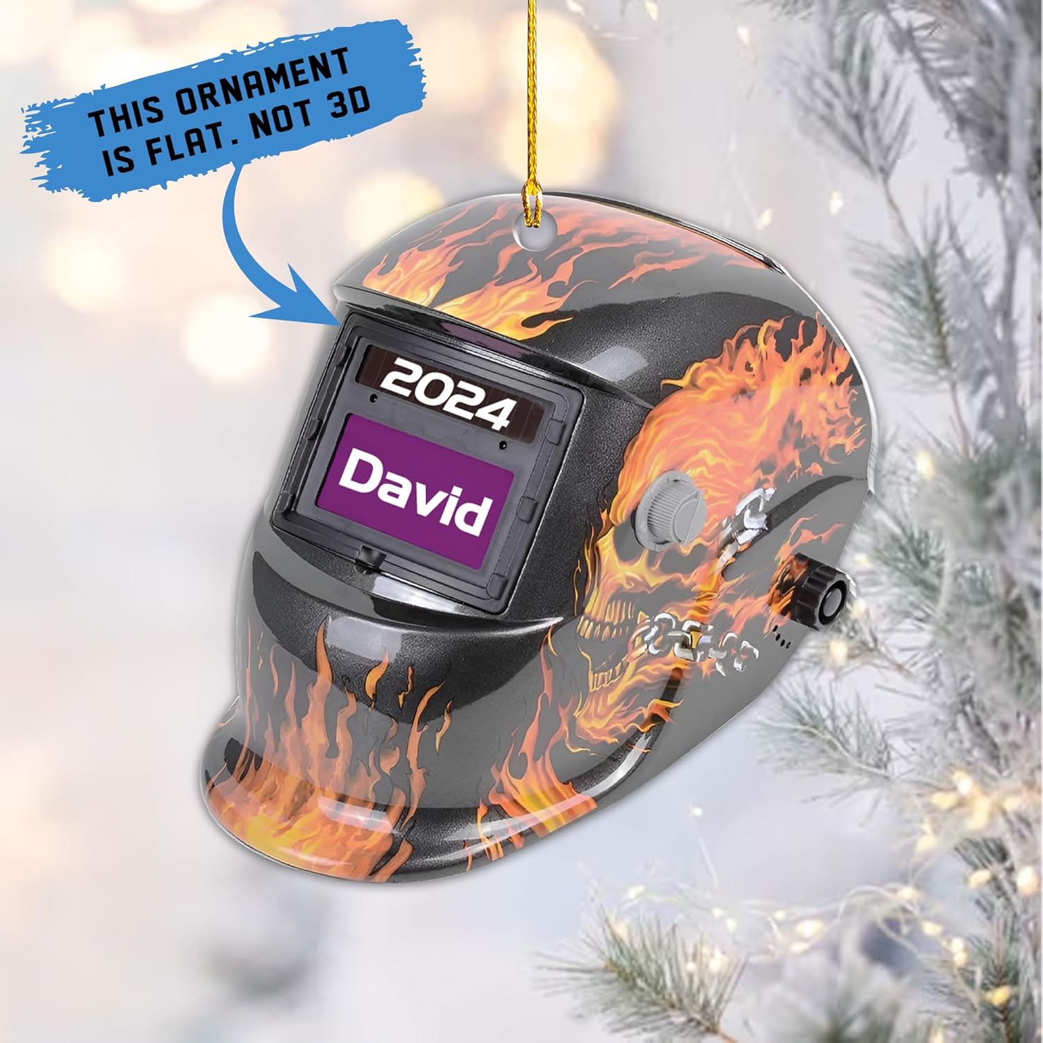 Paniprints Personalized Welder Ornament 2024, Welder Ornaments for Christmas Tree Hanging, for Men Welders, Welding Gifts for Men Women (Welder 9)