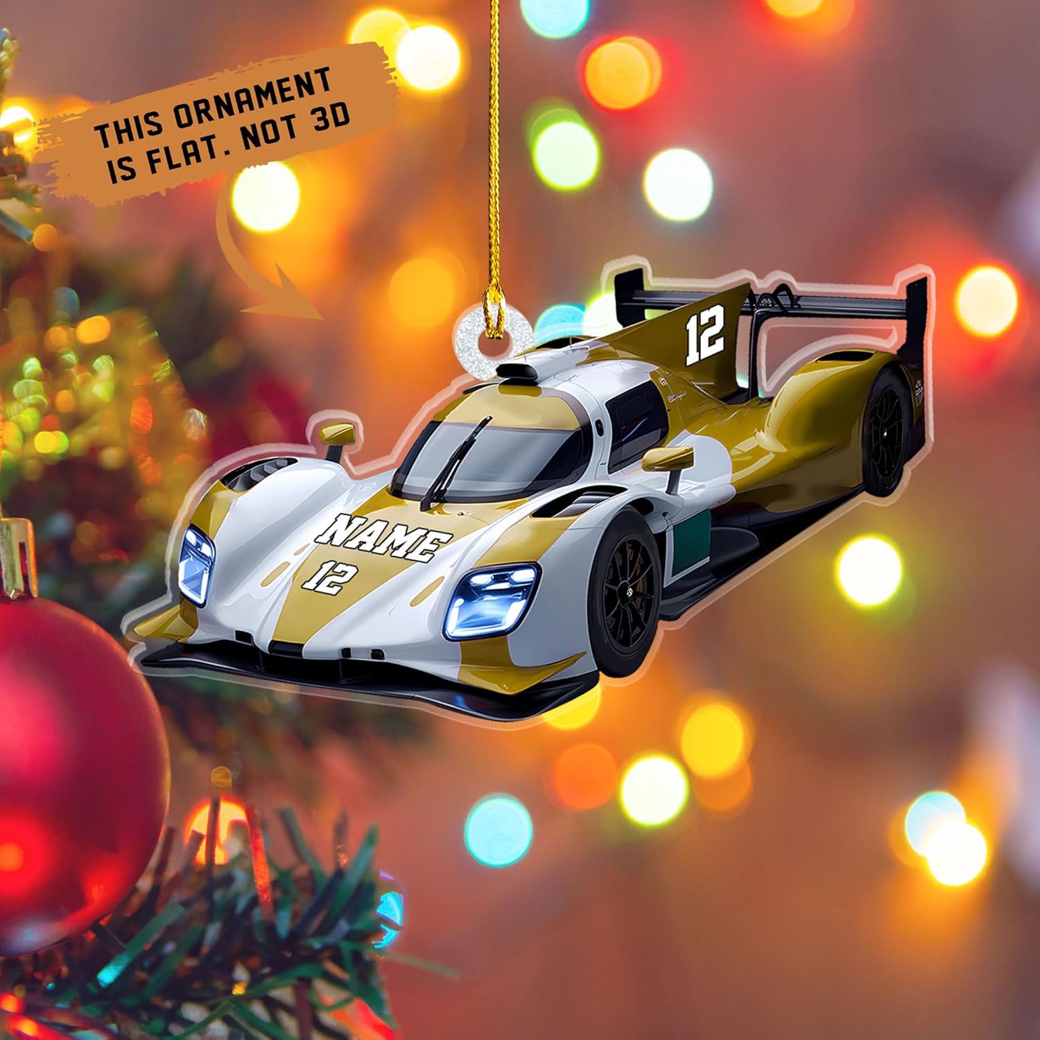 Paniprints Personalized Race Car Christmas Ornaments 2024, F1 Racing ...