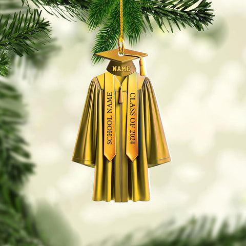 AOVL Graduation Ornament, Graduation Ornaments Class of 2023, Graduation Cap and Scroll Xmas Gift, Graduation Christmas Xmas Tree Ornaments, Gifts for Graduate, School Ornaments (DGRA1)
