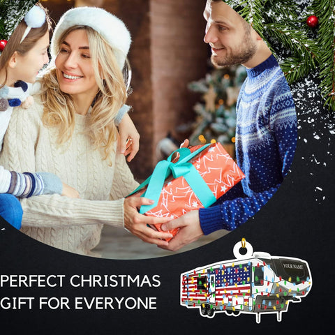 Artparel Personalized Camping Ornaments, Camping Christmas Ornaments, Camper Christmas Ornaments, Camping Ornaments for Christmas Tree, Camper Tree Ornament, Camper Gingerbread (Camping 3)