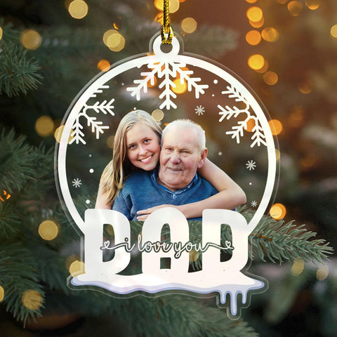 Personalized Best Father Ornament, Custom Christmas Father Gift, Xmas Daddy Gift for Christmas Tree 2024, Good Dad Christmas Ornaments (BFF 20)