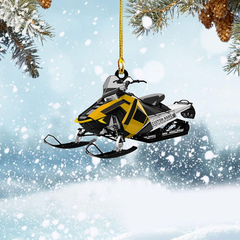 Artparel Personalized Customized Snowmobile Shoes Acrylic Christmas Ornament for Snowmobile Lovers (SM 6)