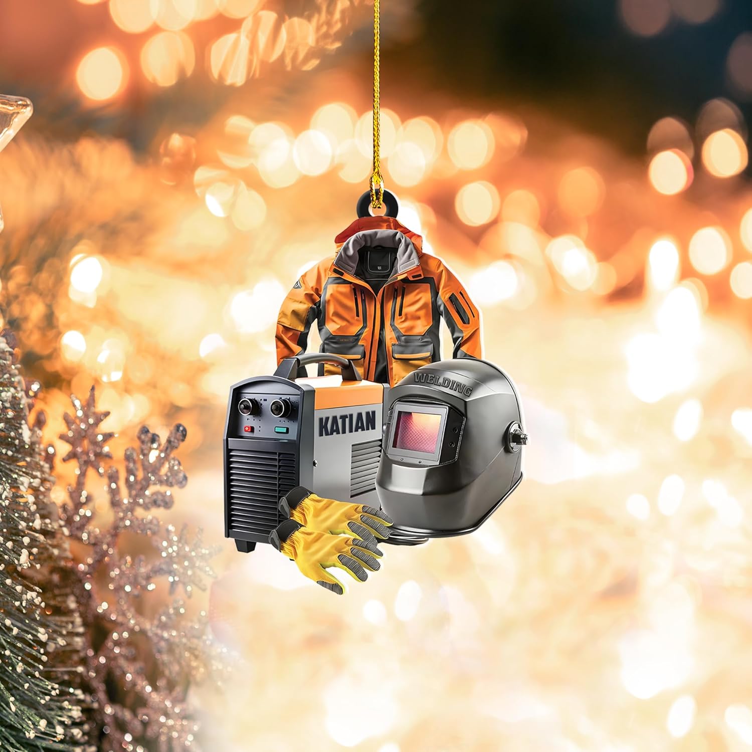 Artparel Personalized Welder Ornaments Custom Name Welder Christmas Ornament Custom Welder Gifts Welder Ornaments for Christmas Tree Welder Christmas Ornament (WD33)