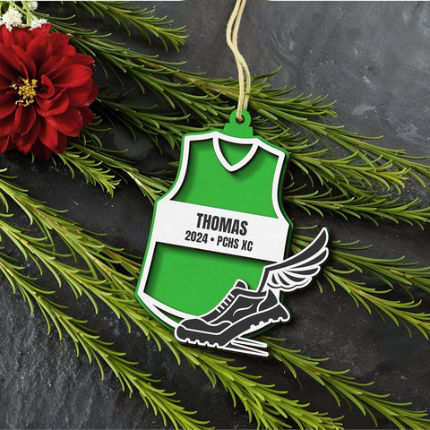 Artparel Custom Runner Ornament 2024 Track and Field Ornament Custom Marathon Ornament Running Christmas Ornament Gift for Runner Running Man Running Lovers Running Ornaments for Xmas (RN2)