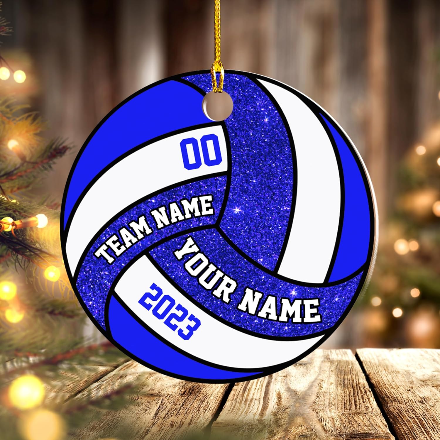 mostprints Personalized Volleyball Ornament, Volleyball Christmas Ornament, Beach Volleyball Gift for Volleyball Players Volleyball Ornament Christmas Tree Volleyball Team Gifts (V11)