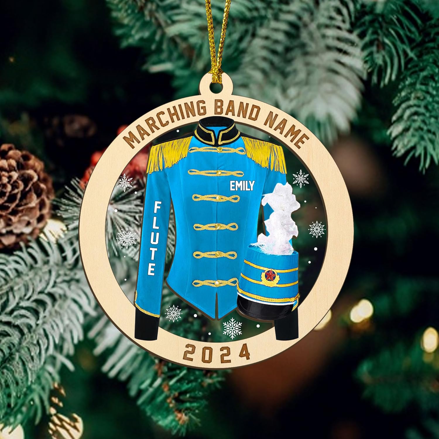 AOVL Custom Marching Band Ornament Music Ornament Marching Band Teacher Gifts Music Marching Band Gifts Band Director Gifts Music Ornament Marching Band Teacher Gifts Music (MB13)