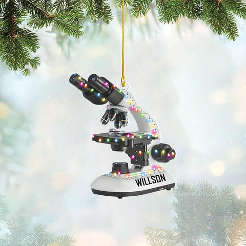 Personalized Chemistry Ornaments for Christmas Tree, Chemistry Christmas Ornament, Science Ornaments, Science Beaker Ornament, Microscope Ornament, Telescope Ornament, Scientist Gift Xmas (M1)