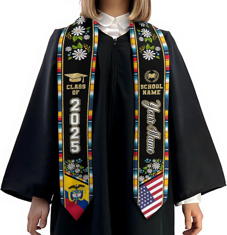 Pretyprints Colombians Graduation Sash, Custom Colombians American Flag Graduation Sash 2025, Colombia Graduation Stole