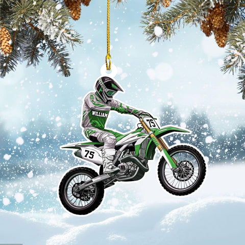 Artparel Custom Dirt Bike Acrylic Ornament, Dirt Bike Christmas Ornament 2024, Dirt Bike Player Ornament, Dirt Bike Tree Decor, Dirt Bike 2024, Gifts for Dirt Bike Lovers, Players (DB17)