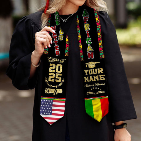 African American Graduation Sash, Graduation Stole Customize, African Graduation Sash, Graduation Stole Class of 2025