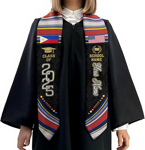 Customize Filipino Graduation Sash, Philippines Graduation Stole, Philippine Graduation Sash 2025