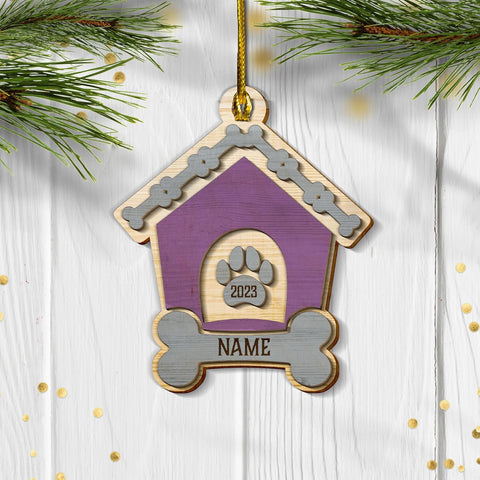 MAPrints Personalized Layed Wooden Dog Cat Paw Ornament Christmas 2024, Custom Dog Paw Suncatcher Wood Ornaments with Names, Pet Paw Wooden Dog Ornament, Pet Paw Christmas Ornament (PAW 1)