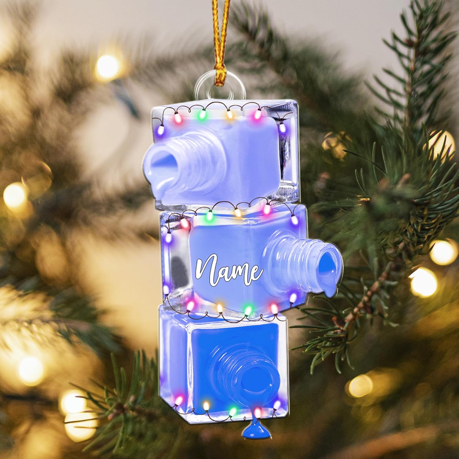 Royal Fight Personalized Nail Ornament,Nail Technician Ornament, Nail Technician Ornaments, Makeup Ornaments Makeup Christmas Ornament, Nail tech Gifts, Nail Technician Gifts (Nail 7)