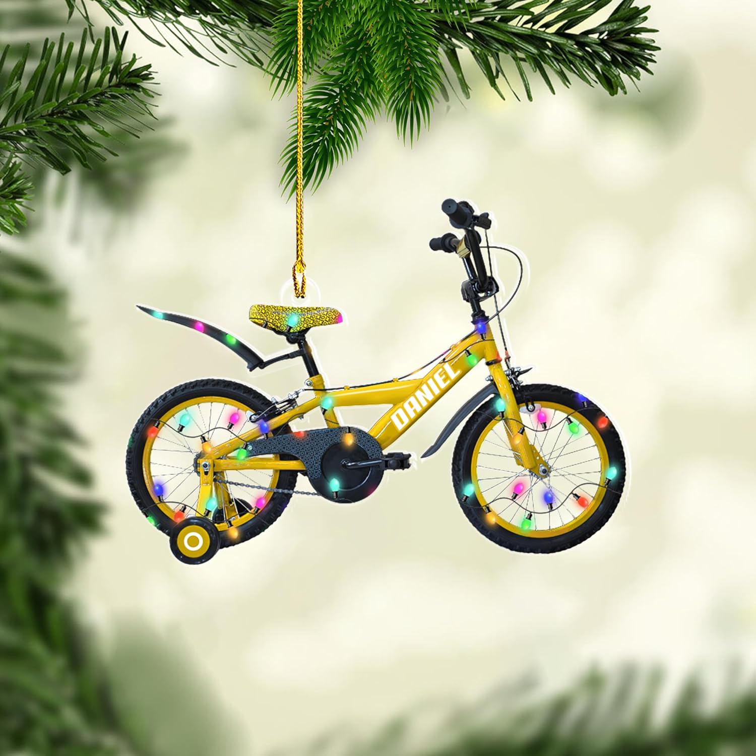 Personalized Mountain Bike Ornament 2024, Bike Ornaments for Christmas Tree, Bicycle Ornament Mountain Biking Riding Ornaments Dirt Bike Ornament, Gift for Biker Cyclist Gifts Xmas Racing Decor (Bk11)