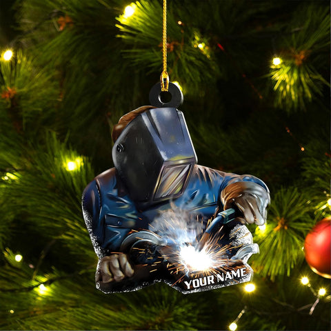Artparel Personalized Welder Ornaments Custom Name Welder Christmas Ornament Custom Welder Gifts Welder Ornaments for Christmas Tree Welder Christmas Ornament (WD 2)