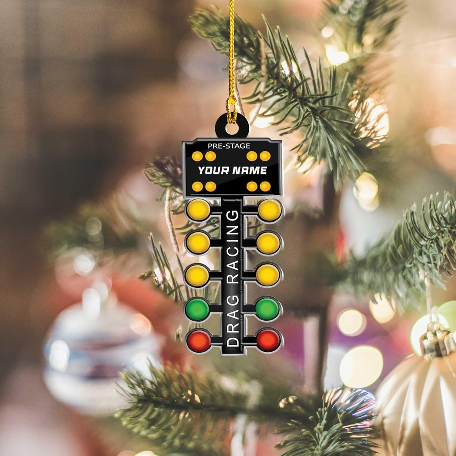 Royal Fight Personalized Racing Ornament Race Car Ornament Custom Drag Racing Christmas Ornaments Gift for Racing Lovers Drag Racing Ornament Racer Gifts (RC 4)