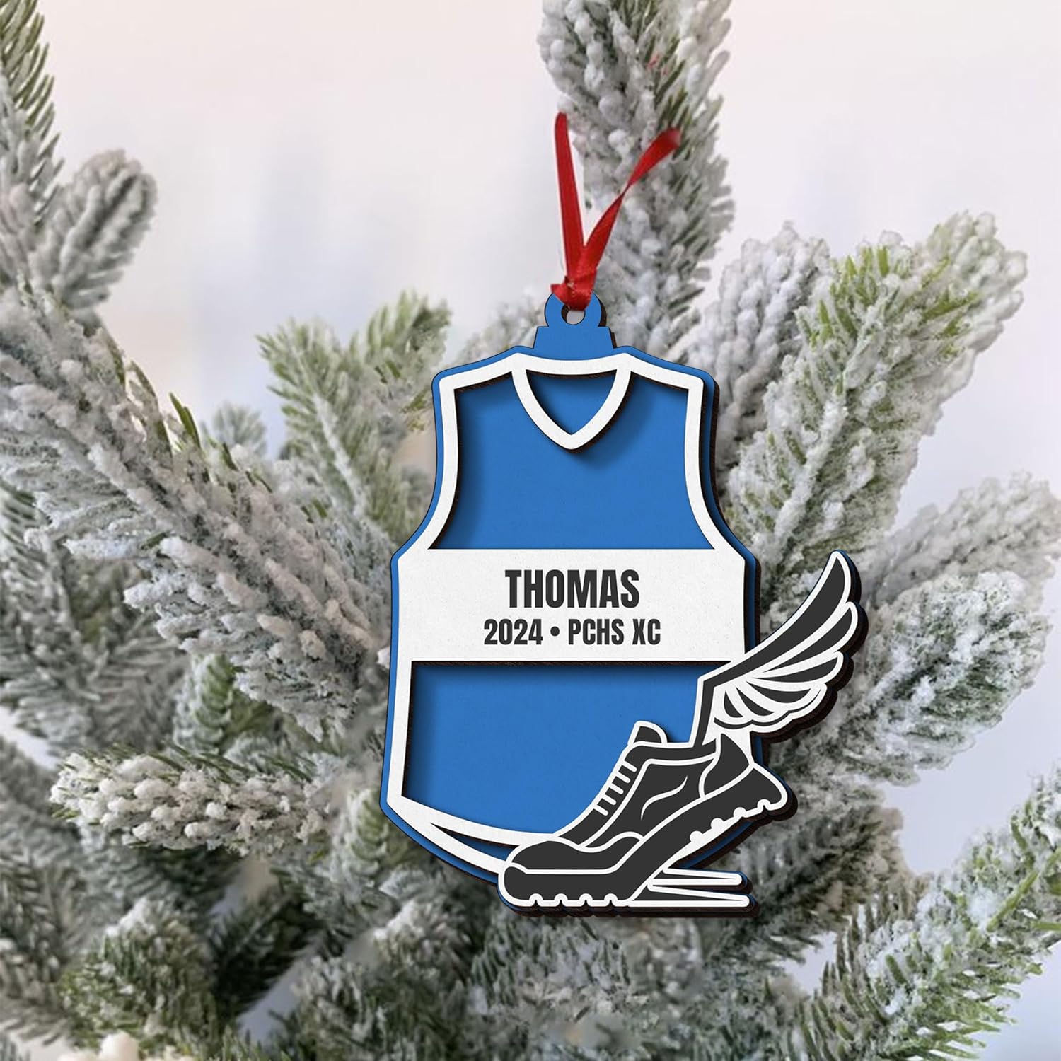 Artparel Custom Runner Ornament 2024 Track and Field Ornament Custom Marathon Ornament Running Christmas Ornament Gift for Runner Running Man Running Lovers Running Ornaments for Xmas (RN2)