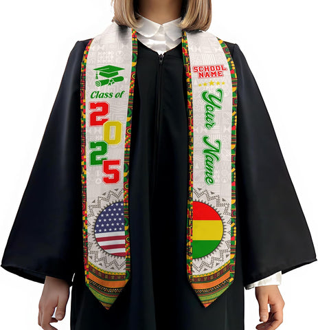 African American Graduation Sash, Graduation Stole Customize, African Graduation Sash, Graduation Stole Class of 2025