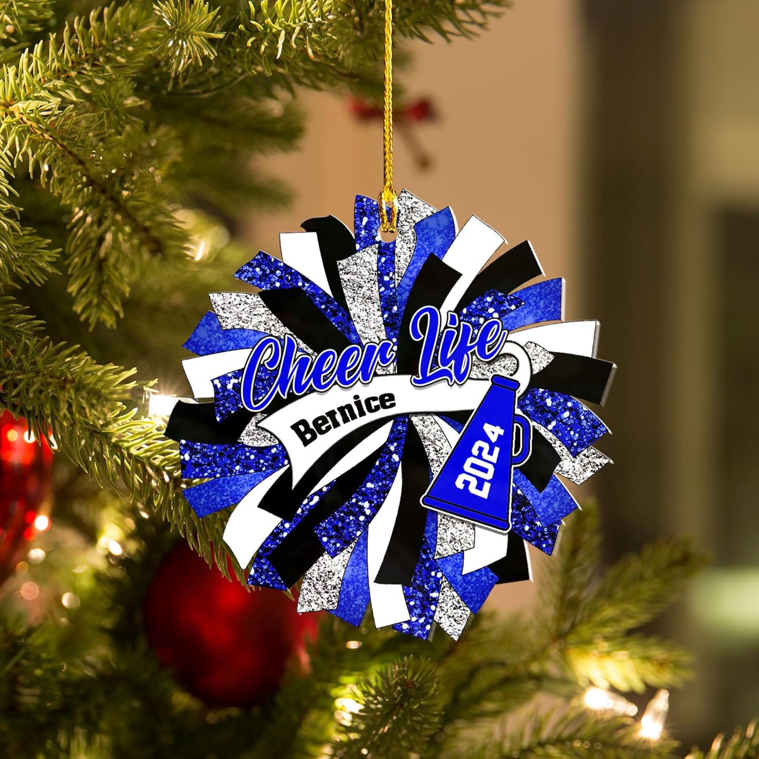Pretyprints Personalized Cheerleader Ornaments Cheerleader Cheerleading Lovers Ornaments Cheerleading Ornament Gift for Cheerleader Christmas 2024 Cheer Cheerleader Ornaments Xmas (Style 11)