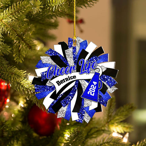 Pretyprints Personalized Cheerleader Ornaments Cheerleader Cheerleading Lovers Ornaments Cheerleading Ornament Gift for Cheerleader Christmas 2024 Cheer Cheerleader Ornaments Xmas (Style 11)