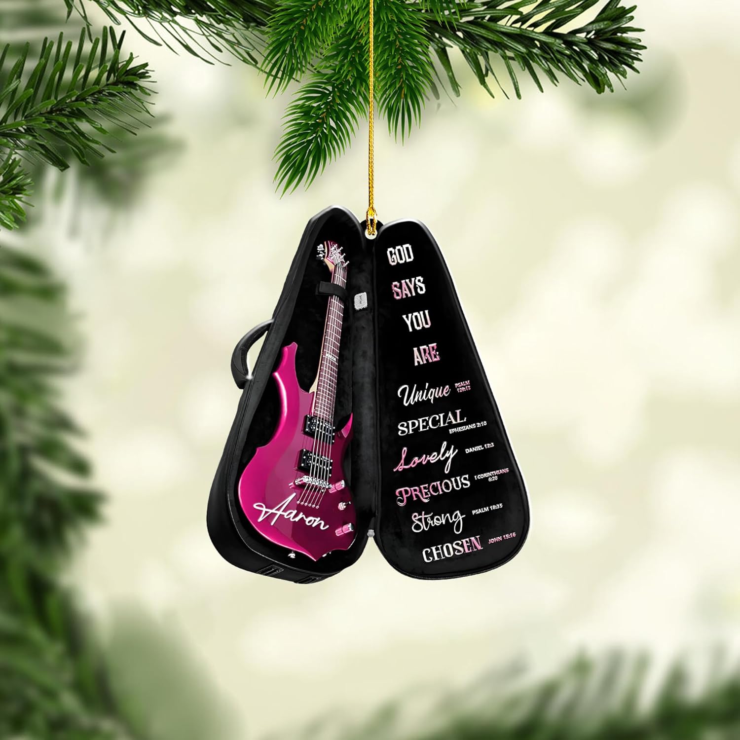Personalized Guitar Ornament, Electric Guitar Ornament, Guitar Christmas Ornaments 2024, Acoustic Guitar Christmas Ornament, Guitar Christmas Ornaments Guitarist Gift Musical Instruments Xmas (G8)