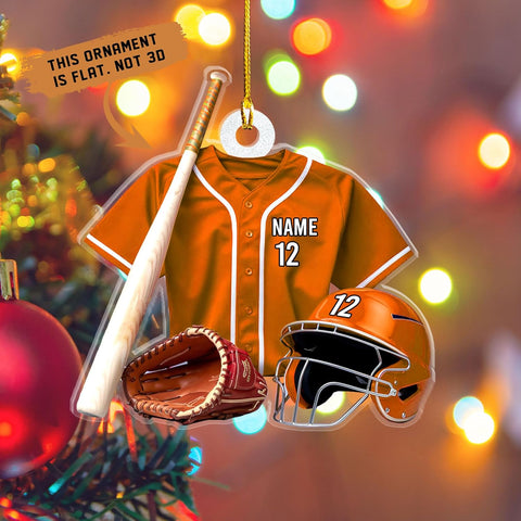 Mostefy Personalized Name Number Baseball Christmas Ornaments 2024, Baseball Ornaments for Christmas, Xmas, Gift Baseball Ornaments Pine Hanging (Multi 7)