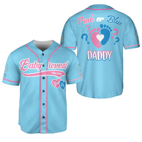 Baby Gender Reveal Baseball Jerseys, Team Girl Team boy Shirts for New Mom Dad