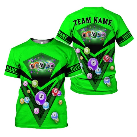 Personalized 3D BINGO Shirt with Name and Team Name, Custom Bingo game Shirts for Team, Men Women unisex 3D shirt