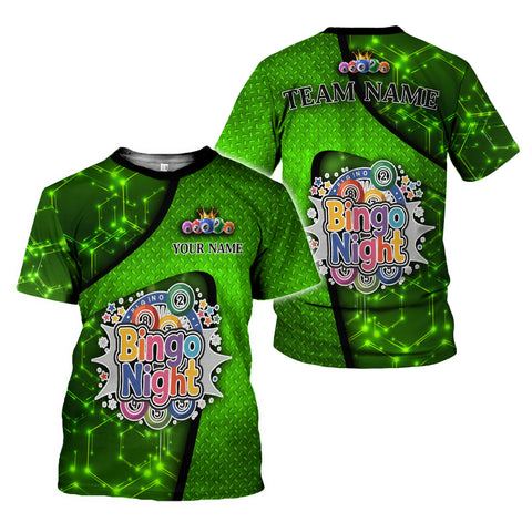 Personalized Name Team Name BINGO 3D Shirt, Custom Bingo game Shirts for Team, Men Women unisex T shirt