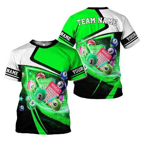 Personalized Team Name and Name BINGO 3D Shirt, Custom Bingo game Shirts for Team, Men Women unisex T shirt