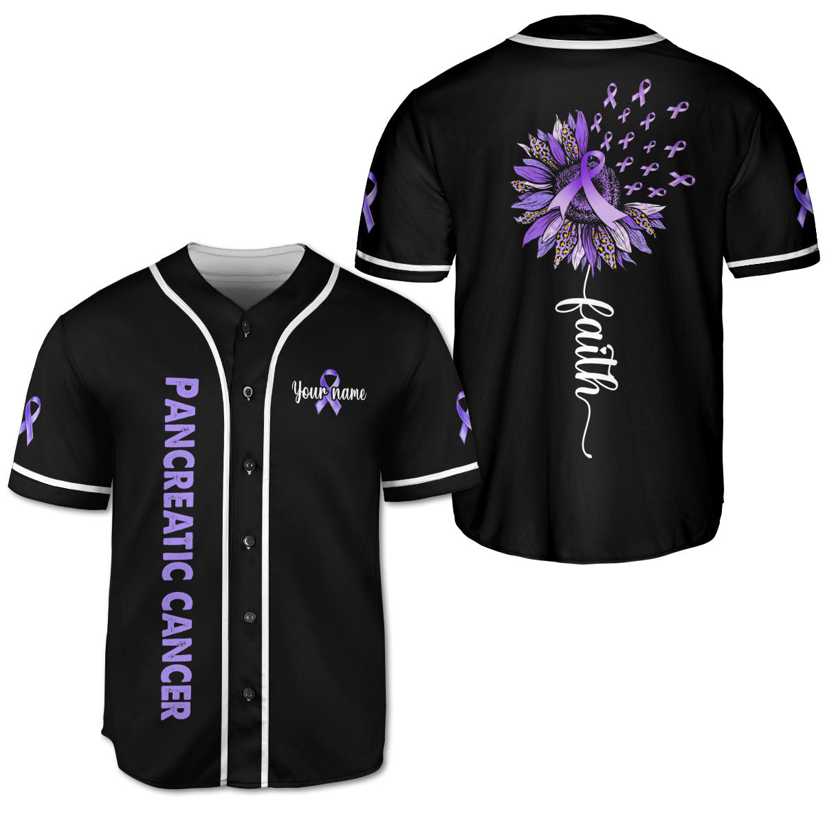 Custom Name Pancreatic Cancer Awareness Jersey, Pancreatic Cancer Support Jersey