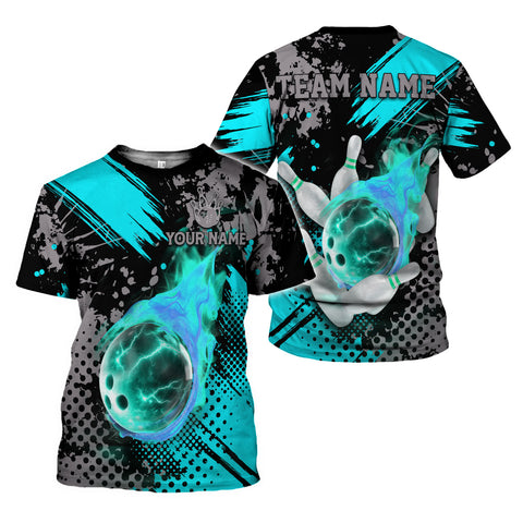 Custom Team Name and Name Bowling Shirt, 3D Bowling Shirts for Men, Short Sleeve Shirts for Team Bowling