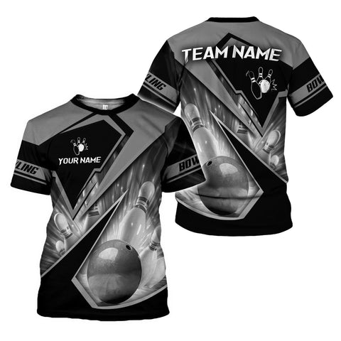 Personalized Bowling 3D Shirt, Custom Team Name and Name Bowler Gift shirt, 3D All Over Printed Shirt for Men Women