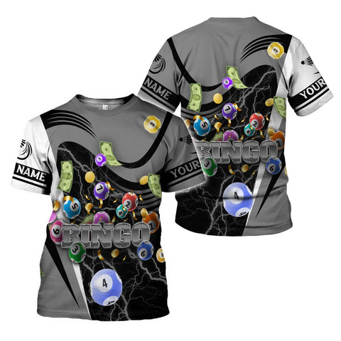 Personalized Name Team Name 3D BINGO Shirt, Custom Bingo game Shirts for Team, Men Women unisex 3D shirt