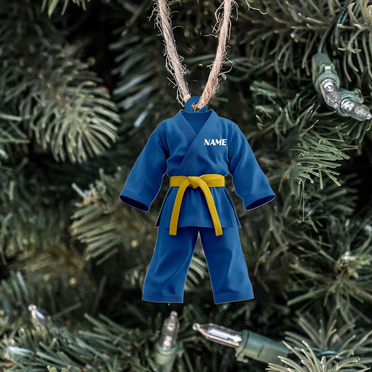 Artparel Personalized Karate Ornament Karate Uniform Ornaments Gifts for Karate Lovers Karate Gift Christmas Ornament 2024 Taekwondo Ornament Jiu Jitsu Ornament Gift for Karate (KRT18)