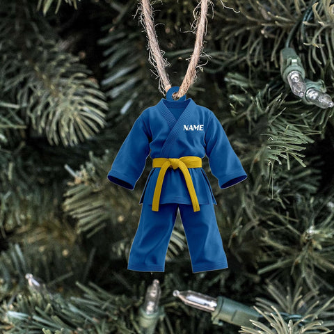 Artparel Personalized Karate Ornament Karate Uniform Ornaments Gifts for Karate Lovers Karate Gift Christmas Ornament 2024 Taekwondo Ornament Jiu Jitsu Ornament Gift for Karate (KRT18)