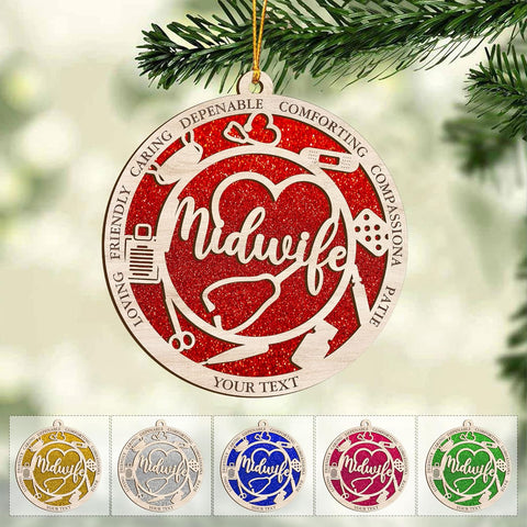 MAPrints Personalized Obstetrician Or Midwife Christmas Ornament, Midwife Christmas Ornament, Thank You Gift for Midwife Ornament, Midwife Retirement Ornament, Midwife Appreciation Gift (MW 5)