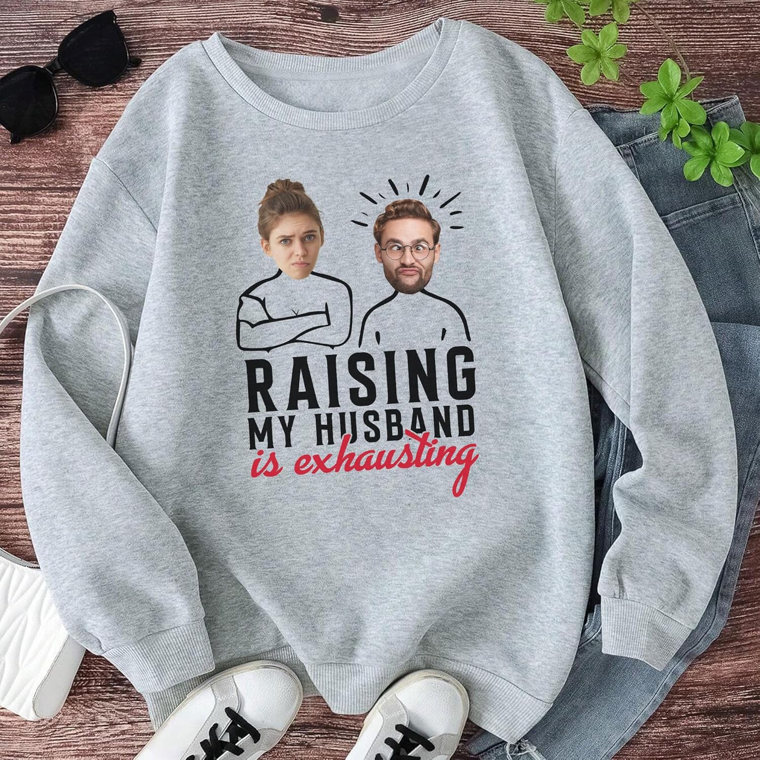 mostprints Custom Photo Sweatshirt, Matching Couple Sweatshirts, Personalized Matching Sweatshirt For Couples Gift Shirt