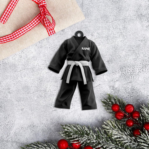 Artparel Personalized Karate Ornament Karate Uniform Ornaments Gifts for Karate Lovers Karate Gift Christmas Ornament 2024 Taekwondo Ornament Jiu Jitsu Ornament Gift for Karate (KRT18)