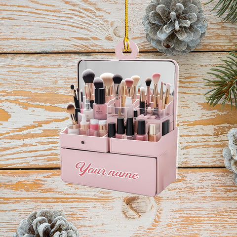 Mostefy Personalized Make Up Ornament 2024, Makeup Tool Ornaments for Christmas, Skin Care Ornament, Makeup Christmas Ornament 2D Flat Ornaments, Make Up Ornament Gift for Xmas (Style 7)